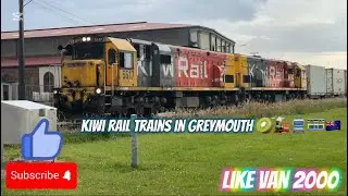 KIWI RAIL TRAINS IN GREYMOUTH 🚆🚟🚂🇳🇿