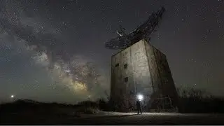 Abandoned Radar Tower Milky Way Time Lapse in Montauk New York