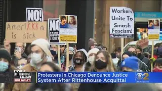 Protesters In Chicago Denounce Justice System After Rittenhouse Acquittal