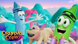 Meeting an ALIEN DOG on a GOO PLANET 😱 | Crayola Crew | Fun Imagination Cartoons for Kids