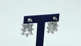 925 silver trendy earrings flower earrings