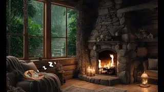 Cozy Cabin Hut Inside Rainforest 🌧️ | Hamster Sleeping Peacefully – Deep Rain Sounds for Sleeping