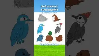 bird stickers!! #britishbirds #smallbusiness #cute #illustration #speedpaint #procreate #art #birds