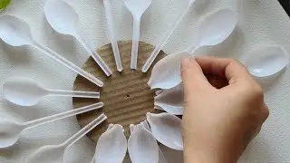 Unique Wall Hanging Craft Idea | Plastic Spoons Wall Hanging Craft Ideas | Home Decoration 