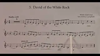 3 David of the White Rock, Welsh traditional, piano accompaniment at rehearsal speed