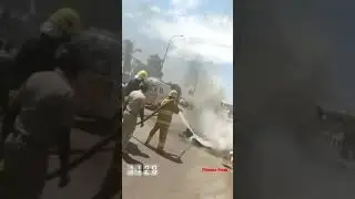 Bike caught fire on highway. #bikeaccident . Bike set to fire in #india #fireaccident