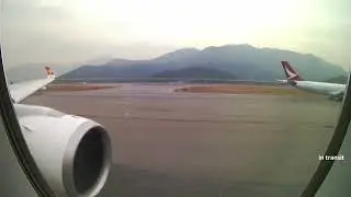 Hong Kong Airlines A350 Pushback, Taxi, Takeoff, Cloud Surfing, Landing | 40-Min Raw Footage