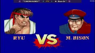 Street Fighter 2 | Fightcade2 Replay Match | **Caveira Nunes** (Ryu) VS M . Bison Br * (M.Bison) : 
