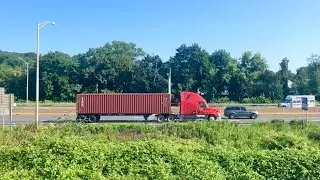 Quiet morning on the highway. One hour video of highway and Doppler Effect from highway traffic