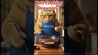 Cats Cooking Brownies #shorts #shortvideo #viral #funny #cat