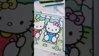 COLOR WITH ME: HELLO KITTY 🤍#coloringpages