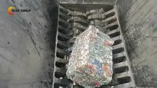 Shredding UBC Bales - Preshredder for Baled Aluminum Cans