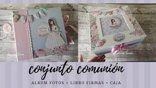 Scrapbook Comuniones: Álbum + Libro de firmas + caja 😍 🎁regalo original 💒
