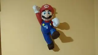 Super Mario Bros hecho de papel / Papercraft 70 cm / descarga tu plantilla gratuita