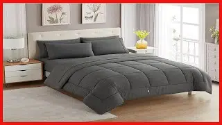 Sweet Home Collection 5 Piece Comforter Set Bag Solid Color All Season Soft Down Alternative Blanket