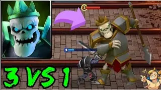 Most Biggest Skull King Vs 3 Black Knight Epic Fight! - Castle crush Gameplay