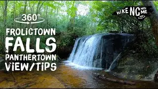 Frolictown Falls Secluded Waterfall View/Tips Panthertown NC 360 VR