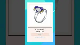 Penguin ring children #penguin #rings #handmade  #fashion #jewelry #accessories #gift