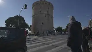 Greece Thessaloniki 27 minute street ride 4K HDR