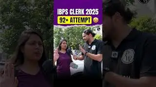 IBPS CLERK Exam Analysis&nbsp;92+&nbsp;😮Attempt #ytshorts #shortsfeed #ibpsclerk2025 #examanalysis