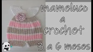 BODY TEJIDO A CROCHET PARA BEBE - PELELE-MAMELUCO-3 a 6  meses