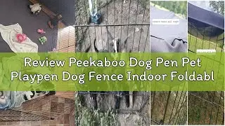 Review Peekaboo Dog Pen Pet Playpen Dog Fence Indoor Foldable Metal Wire Exercise Puppy Play Yard Pe