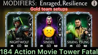 Battle 184 Action Movie Tower Fatal MK Mobile | Talent tree | Gold Team setups synergy