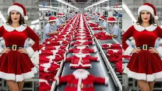 How Santa Claus Dresses Are Made in Factories 🎅 | Full Process