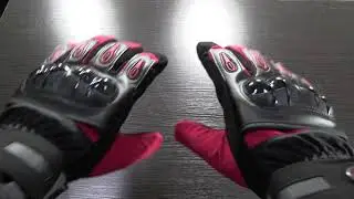 Перчатки PRO-BIKER MTV-08 текстиль с защитой (красные)