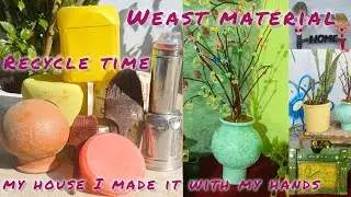 Let's decorate your home at zero cost🤌🏻weast material reuse #homedecor #handmade #diy#paintbrush ♻️