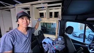 Making and Installing Our First Upper Cabinet in Our DIY Sprinter Camper Conversion
