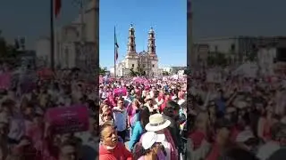 2. Asistentes a la marcha por el INE en Aguascalientes