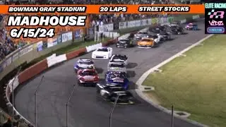 MADHOUSE STREET STOCKS 20 LAPS 6/15/24  #racing #circletrack #asphaltracing #northcarolina #nascar