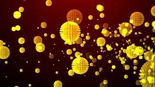 Yellow Cell Particles Background | Free Video Background loop