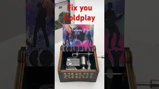 Coldplay-fix you music box wood Hand Crank