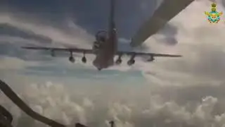 IAF: Mid Air refueling of ERJ-145 NETRA AEW&CS by IL-78MKI Tanker
