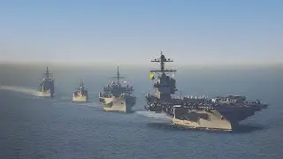 NATO Aircraft Carriers and Warships are anchored in European waters