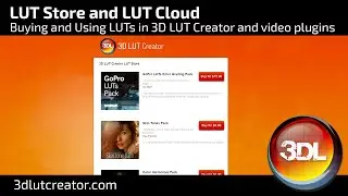 LUT Store, buying and using LUTs in 3D LUT Creator and videoplugins