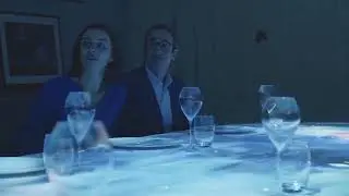 Immersive digital art visual restaurant