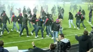 Riots after the match FC Aarau vs. FC Basel 15.05.2014 (HD)