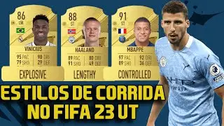 Explicando os Estilos de Corridano FIFA 23 Ultimate Team Lengthy, Explosive e Controlled