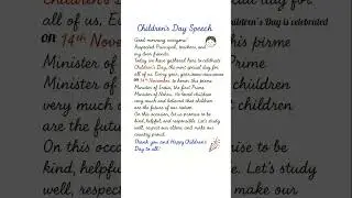 🌸 Children&rsquo;s Day Speech in English | बाल दिवस पर छोटा सा भाषण | 14 November Speech