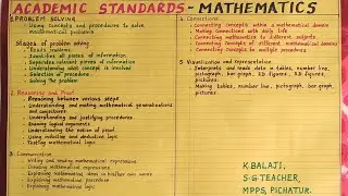 Mathematics | Academic standards | 3rd class | SCERT | Andhra pradesh