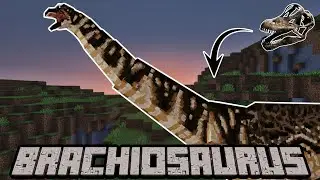 Giraffe or lizard?? Brachiosaurus Minecraft #prehistoric #minecraft