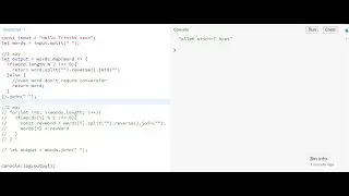 Program 9 Converting odd length words to reverse word | JS Interview Questions | Array and Strings