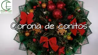 Corona de conitos de papel #scrap #navidad #handmade #diynavidad #corona