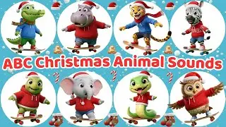 ABC Christmas Safari Animals Sounds Run! 🐘🦁🎅 Animal Sounds Alphabet Kids Song Chase