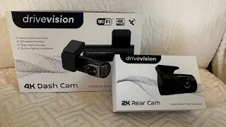 DriveVision 4K Dash Cam and 2K Rear Dash Cam