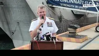 Admiral Samuel J. Paparo briefed the media on his meeting with Prime Minister Hun Manet