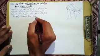 How electric potential can be calculate from electric filed in Urdu